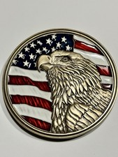 Batesville LifeStories Eagle Keepsake Medallion 240187 Bronze American Flag picture