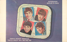 Extremely Scarce 1964 Beatles Tray Wholesale Promotional Vintage Postcard picture