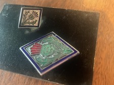 2 SMALL SCOTTISH THISTLE PIN BADGES picture