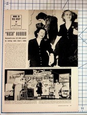 1940s Truth or Consequences Miss Hush Martha Graham Magazine Page Ephemera picture