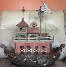 Wooden Noah’s Ark Set With Resin Animals picture