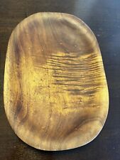 Hawaii Koa Curly Wood Bowl Tray Centerpiece Vintage Showstopper Large picture
