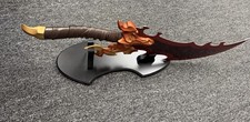 Solo Leveling Demon King Dragon  dagger /Wood Stand 1:1 Full Side Metal 25” picture