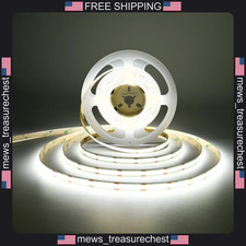 COB LED Strip Light 16.4ft 480 LEDs/m Cool White 6500K Dimmable picture