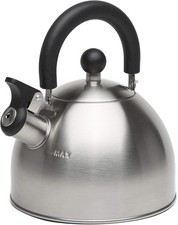 Stewart Whistling Stovetop Tea Kettle Grade Stainless Steel, Hot Water Fast to picture