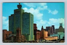 Houston TX-Texas, Skyline, National Bank Building, Antique, Vintage Postcard picture