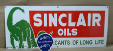 Sinclair Oils Porcelain Enamel Sign 36 x 15 Inches 1 Sided picture