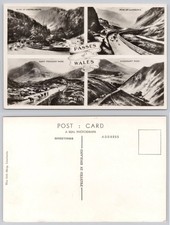 Passes of Wales Multi-View Real Photo Postcard Aberglaslyn Llanberis Nant RPPC picture