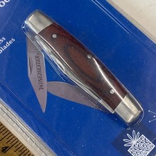 WINCHESTER 2 Blade Wood Handle Inlays STOCKMAN Pocket Knife NEW IN Plastic M0902 picture
