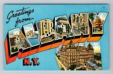 Albany NY-New York, Scenic Greetings, LARGE LETTERs, Vintage Postcard picture