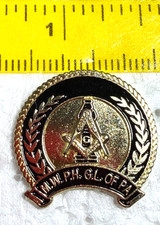 Pennsylvania Prince Hall Freemasonry Emblem MWPHGL Vintage Lapel Tack Pin  picture