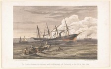 Photo:Cherbourg France 1864 Alabama vs Kearsarge Naval Battle picture