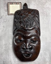 South African Hand Carved Wooden Mask Bushcraft Trading Folk Art 11