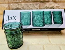 JAX Holiday Emerald Green 11 oz. Glassware by Godinger SET OF 4  picture