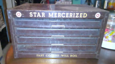 Vintage Star Mercerized Sewing Spool Metal Box picture