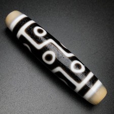 Rare Tibetan Buddhism Agate 9 Eyes Totem Dzi Bead Amulet Necklace Pendant Z3693 picture