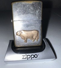 1967 GOLD EMBLEM BULL ZIPPO VINTAGE - FARMER FARMING BREEDER - RARE picture