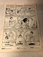 LONE FEATHER original art 1940s FICTION HOUSE RAIN GOD BUFFALO SHO-FLY  picture
