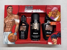 NOS BOD man Black Fragrance Body Spray Deodorant 3 Piece Gift Set for Men 2007 picture