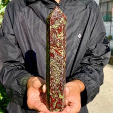 1.59LB Natural Dragon Blood Column Obelisk Crystal Column Wand Point Healing picture