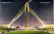 Postcard MO Kansas City - Liberty Memorial at Night picture