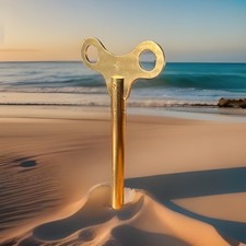 Key For Small Schatz Helmsman Corsair Ships Clock New Long (Key Only) picture