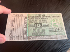 Malta Vintage Old Lottery Ticket 1956 June - uncut saved as it is Rare  picture