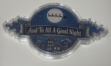 15-100 Gram .999 Fine Copper Christmas Bar – And To All A Good Night – Colorized picture