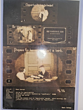 1920s First National Bank of Chicago Heights, IL Silent Film Storyboard Ad Proof picture