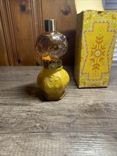 Vintage Avon Moonwind Perfumed Talc Powder Gold/Yellow Lantern With Perfume Rare picture