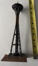 Vintage Jumbo Seattle Space Needle Metal Souvenir Statue Tower Replica 10