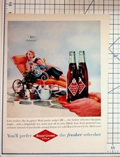 Vintage Royal Crown Cola RC Soda Pop Magazine Ad 1950s Mother Daughter picture