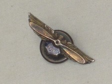 vintage 1/20 10K GF Sterling Silver NAC National Aeronautics screwback pin BX2 picture