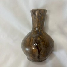 Vtg Handmade Raku Pottery Bud Vase Decorative Beautiful Approx. 4” Tall picture