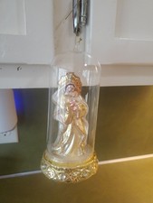 Inge Glas Virgin Mary with Jesus Blown Glass Christmas Ornament Vtg West Germany picture
