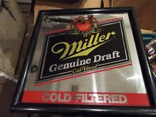 Vintage Miller Genuine Draft cold filtered Beer Mirror Sign $100 OBO picture