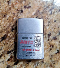 Vintage T. H. Snipes & Sons Cotton Ties Rock Hill S.C. Logo Advertising Zippo picture