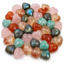 5 KG (11 lb) Mixed Mini Crystal Heart Bulk Lot - Multicolor Mini Heart Crystal picture