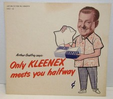 1950's Arthur Godfrey Kleenex Tissues Store Display Sign picture