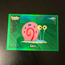 TOPPS 2025 CHROME SPONGEBOB SQUAREPANTS 25 GREEN PARALLEL #26 GARY picture