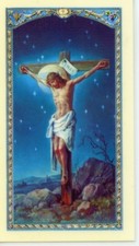 SONNET TO THE CHRIST CRUCIFIED - Laminated  Holy Cards.  QUANTITY 25 CARDS picture