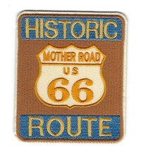 Route 66 Motorcycle Iron On Patch Historic Route Design 3.5