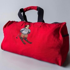 Rare 90s Polo Ralph Lauren Polo Bear Ski Boston Bag Red With Pouch Vintage picture