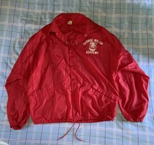 Vintage George Walton Academy Cheerleader Windbreaker Red Snaps Old Tag USA Med picture