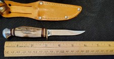 VINTAGE PREMIER LIFETIME H80 SOLINGEN HUNTING KNIFE & SHEATH picture