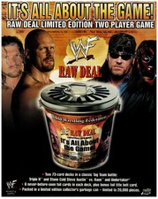 2002 Print Ad/Poster WWF Raw Deal Steve Austin Undertaker Wrestling CCG TCG Ad picture