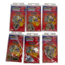 Vintage 1999 Pokemon Collectible Dog Tags Lot of 6 Nintendo Sealed Pikachu picture