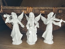 Vintage Karl-Heinz Klette Porcelain Musical Angels Set of 3 Violin Cello Trumpet picture