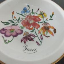 Gucci Trinket Tray Jewelry Dish Accornero Floral Print Richard Ginori Vintage  picture