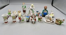 Occupied Japan Colonial Porcelain Figures Lot Of 17 Colonial Tiny Vases picture